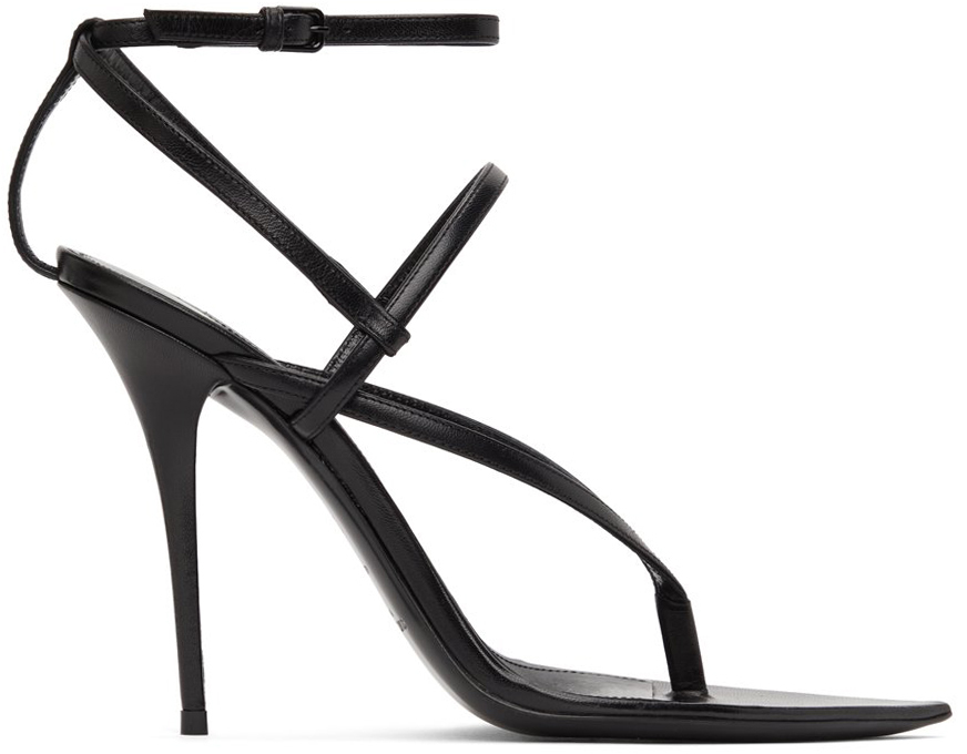 black ysl sandals