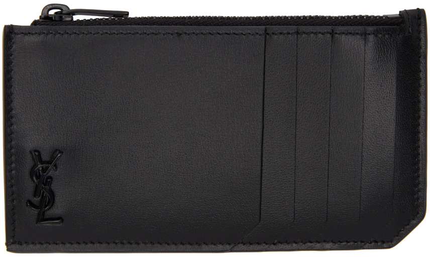 Saint Laurent ブラック Tiny モノグラム フラグメント カード ケース