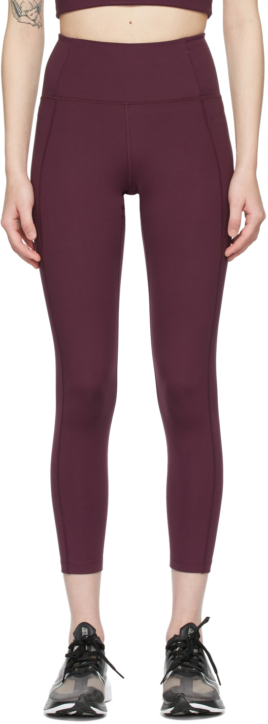 Purple High-Rise Compressive Leggings 