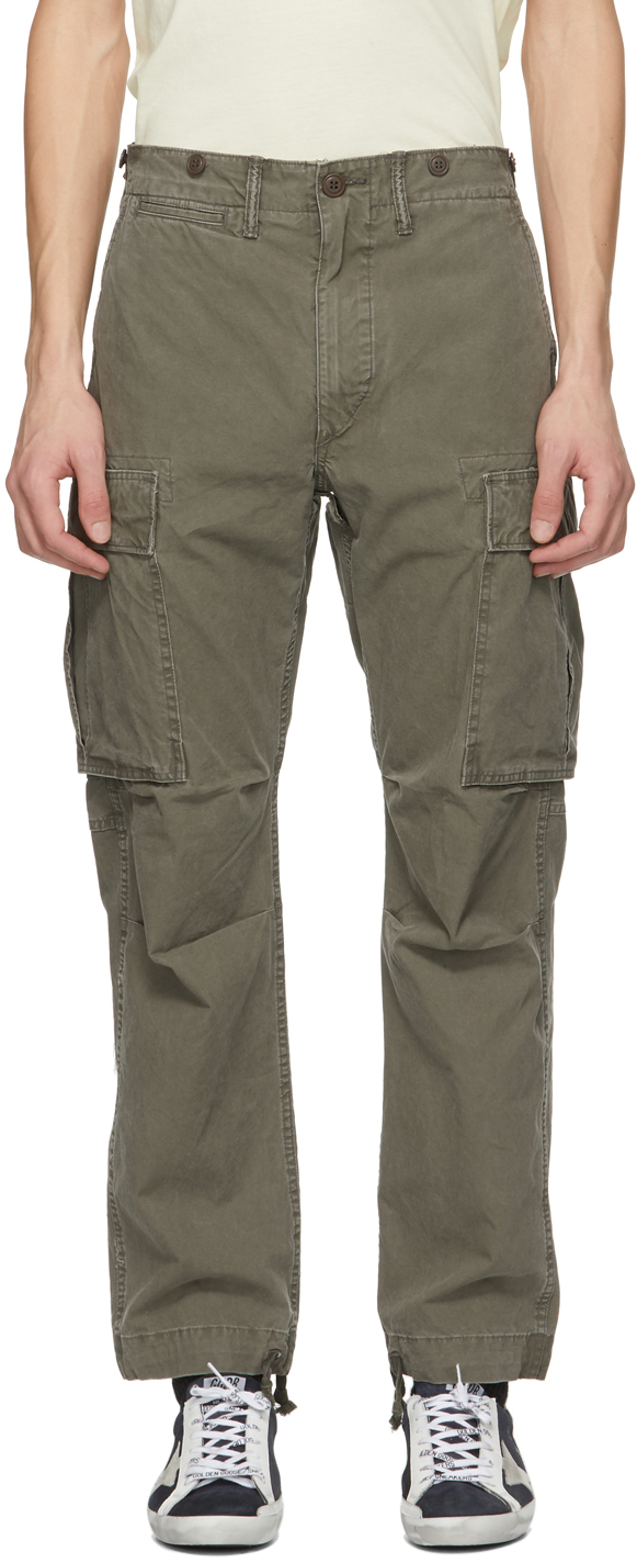 RRL: Khaki Regular Fit Surplus Cargo Pants | SSENSE