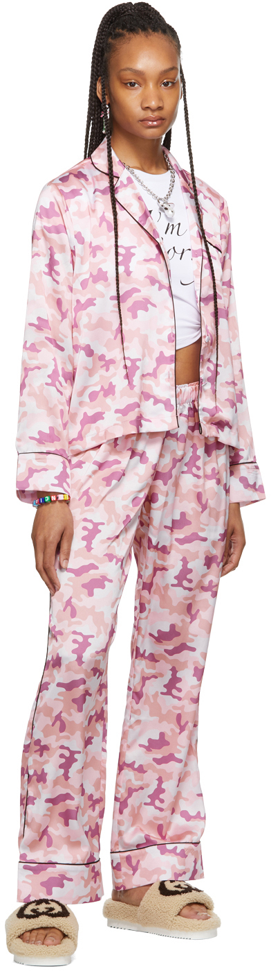 I'm Sorry by Petra Collins SSENSE Exclusive Pink Camo Pajama Set