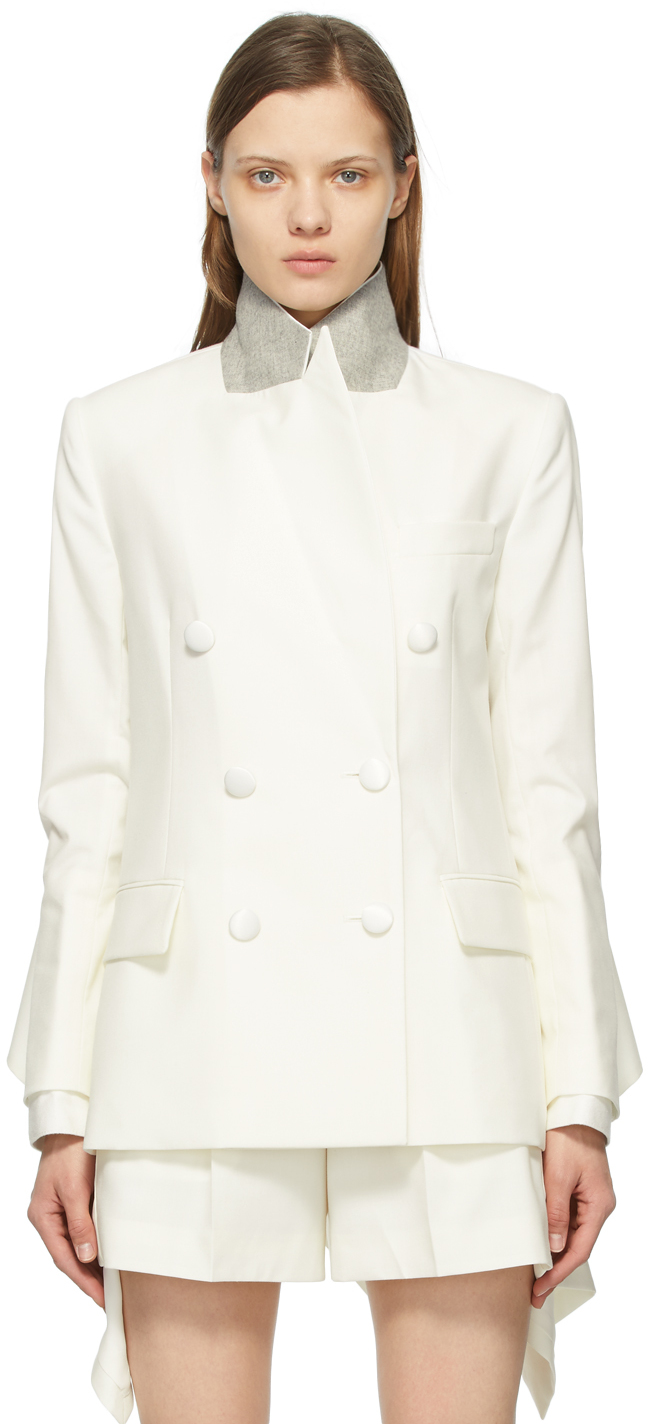 sacai white blazer