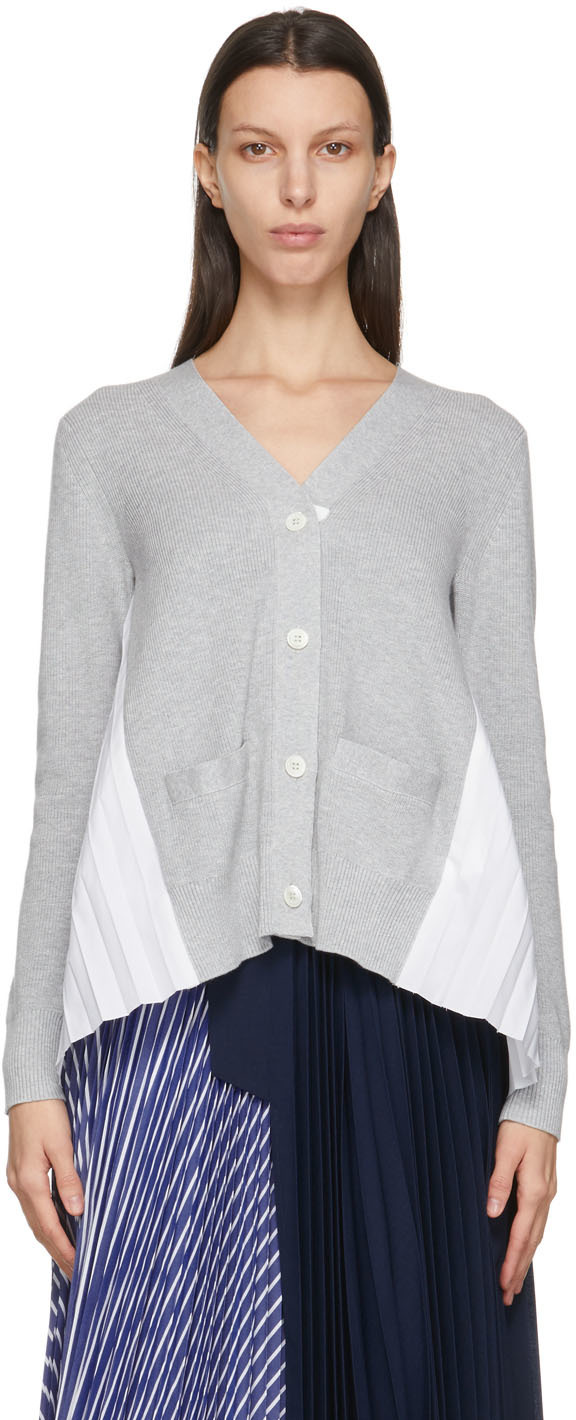 White Pleated Back Cardigan | Smart Closet