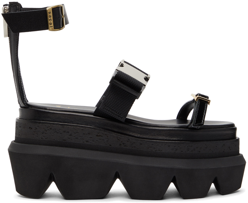 sacai platform sandals