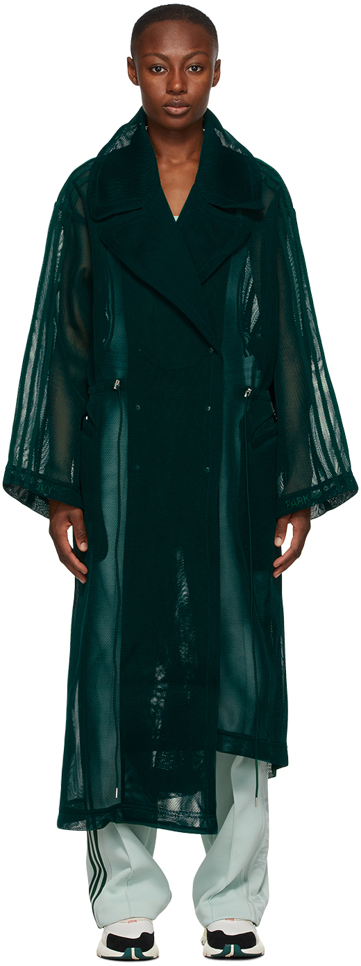 adidas x IVY PARK: Green Mesh Coat | SSENSE