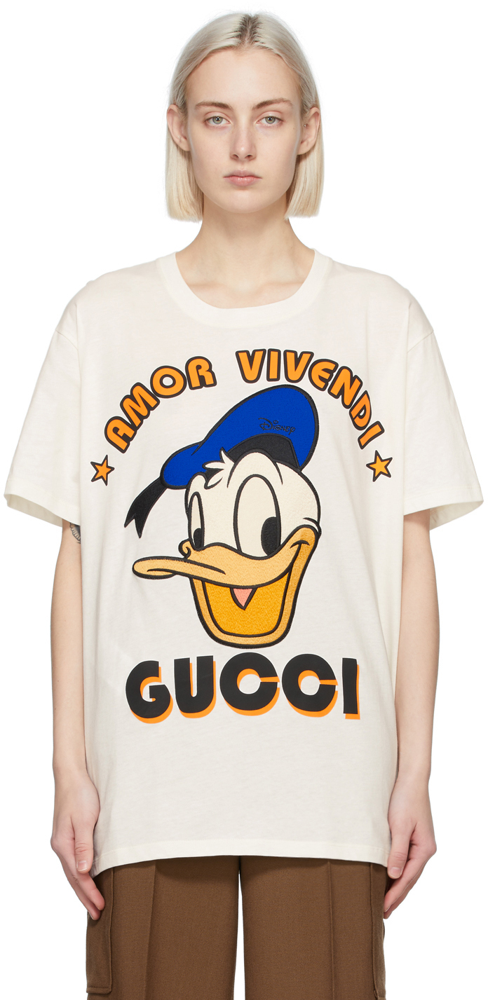 T-shirt blanc cassé 'Amor' Donald Duck 