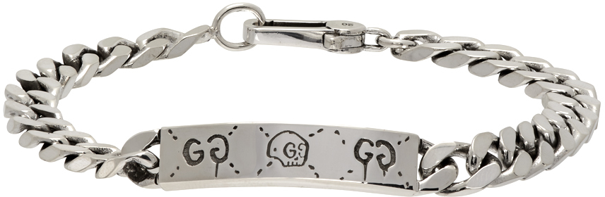 Gucci Silver Gucci Ghost Bracelet