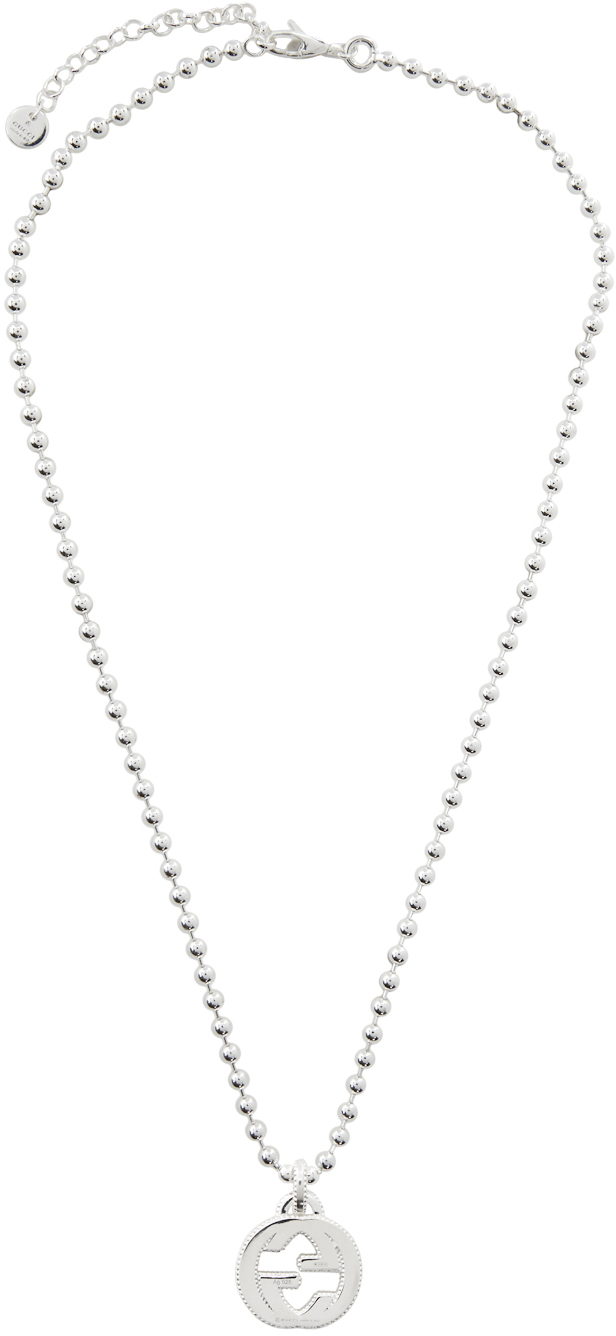 Gucci Silver Interlocking G Necklace