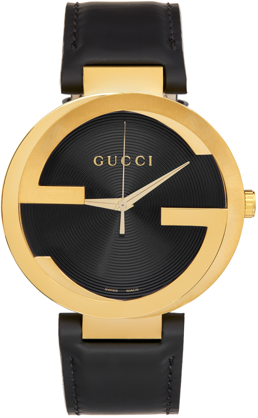 gucci watch gold and black