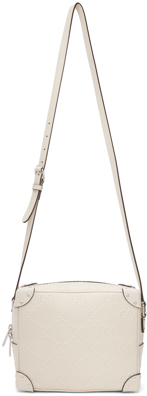 Gucci: Off-White GG Embossed Shoulder Bag | SSENSE