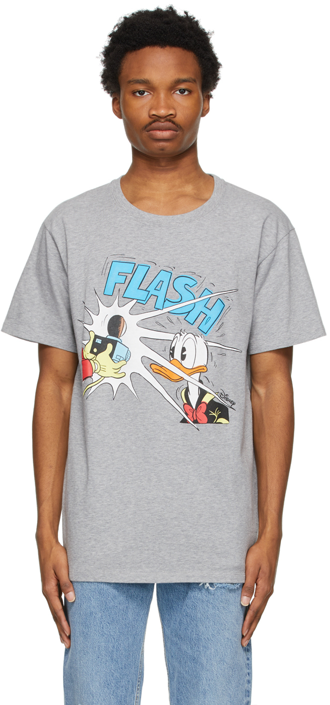 Gucci: Grey Disney Edition Donald Duck 'Flash' T-Shirt | SSENSE