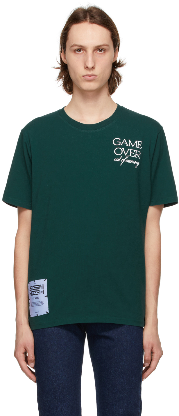 MCQ Green Relaxed Logo 'Game Over' T-Shirt