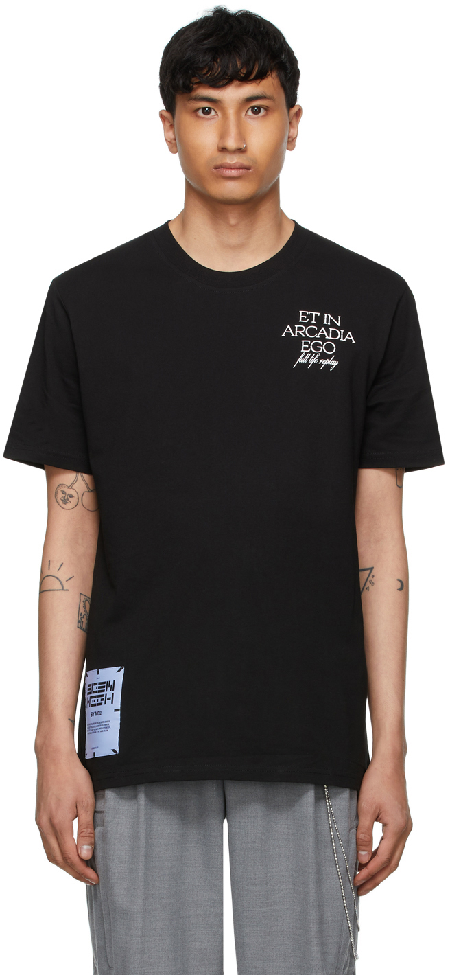 MCQ: Black 'Game Over' T-Shirt | SSENSE