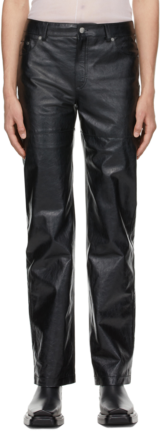 Designer leather pants for Men | SSENSE 