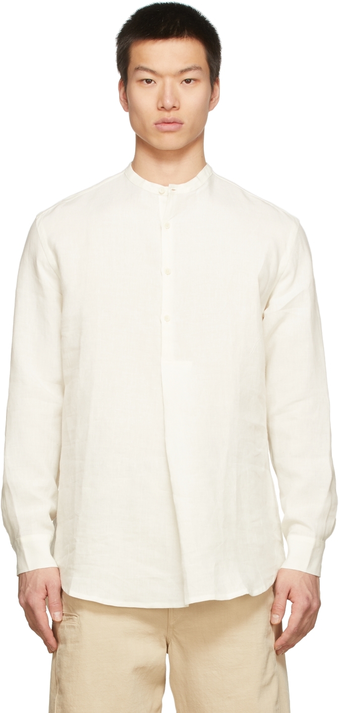 3MAN Off White Linen Shirt