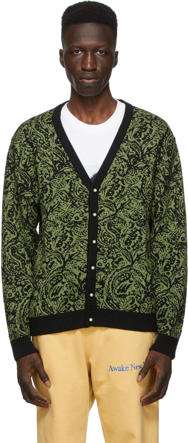 Black Paisley Cardigan