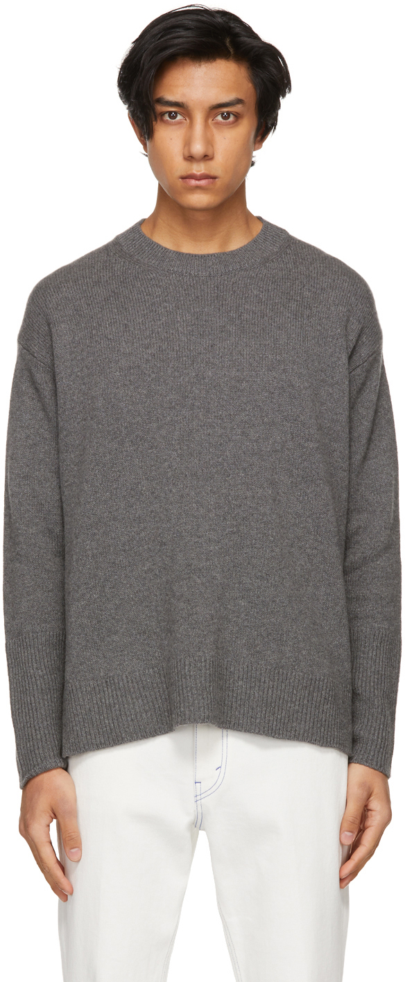 Stella McCartney: Grey Shared Regenerated Cashmere Sweater | SSENSE