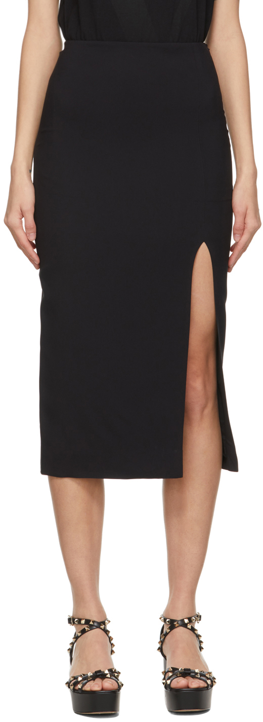 Valentino Black Cady Skirt