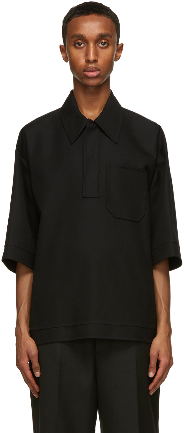 Valentino Black Double-Faced Polo Shirt