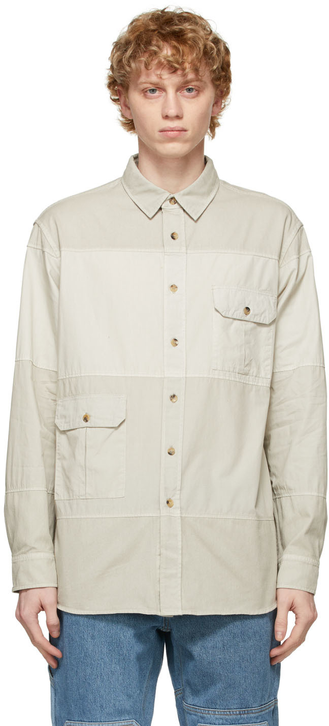 JW Anderson: Off-White Relaxed Multi-Pocket Shirt | SSENSE
