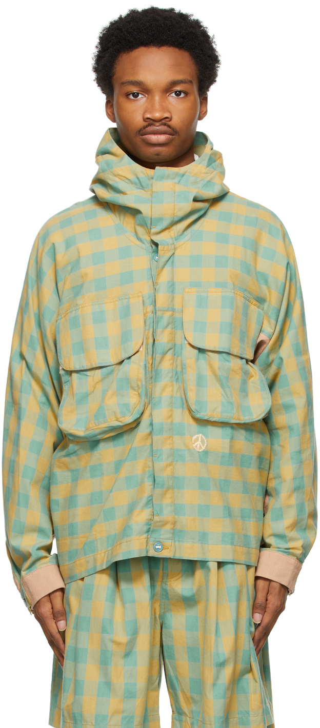 Story mfg. Green Gingham Forager Jacket
