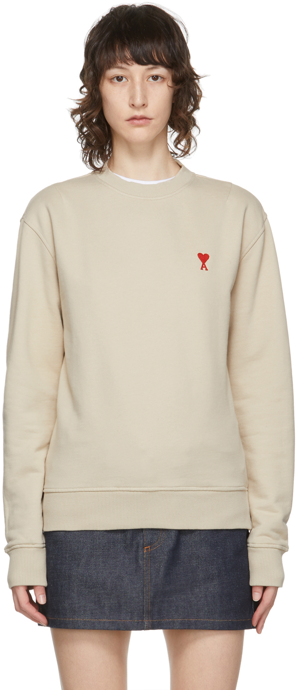 ami hoodie beige