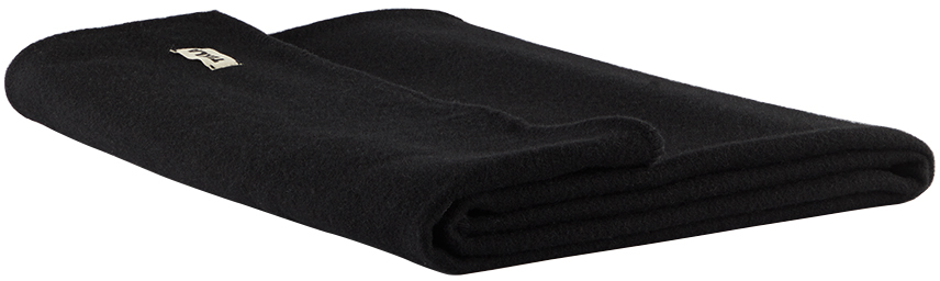  Tekla Black Pure New Wool Blanket 