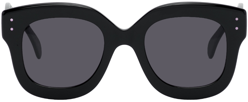 ALAÏA: Black Oversized Sunglasses | SSENSE