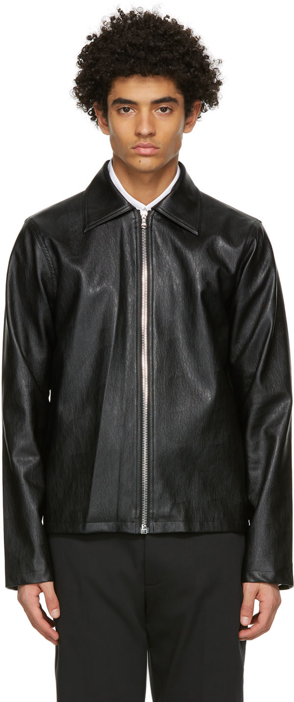 sefr truth fake leather jacket 22aw