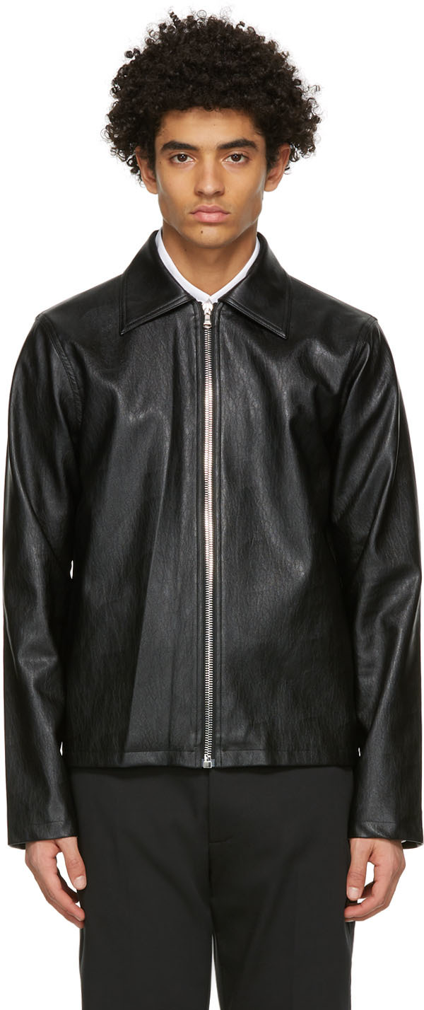 Black Faux-Leather Truth Jacket