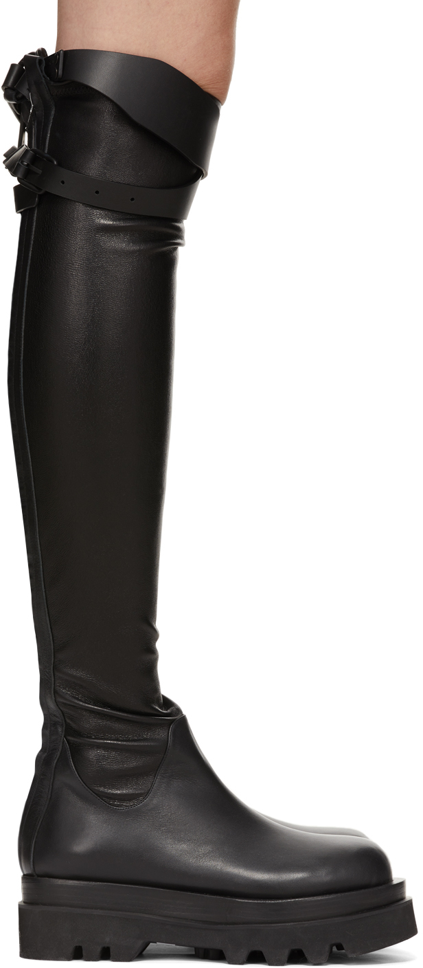black tall boots