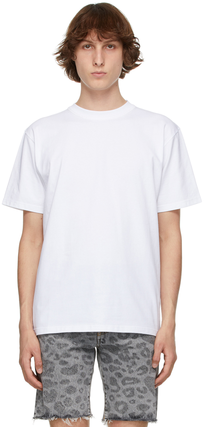 Adidas Original For Alexander Wang Mens Short Blue Endless Joy White Limited Edition Pleasure Garden T Shirt 211500M213001