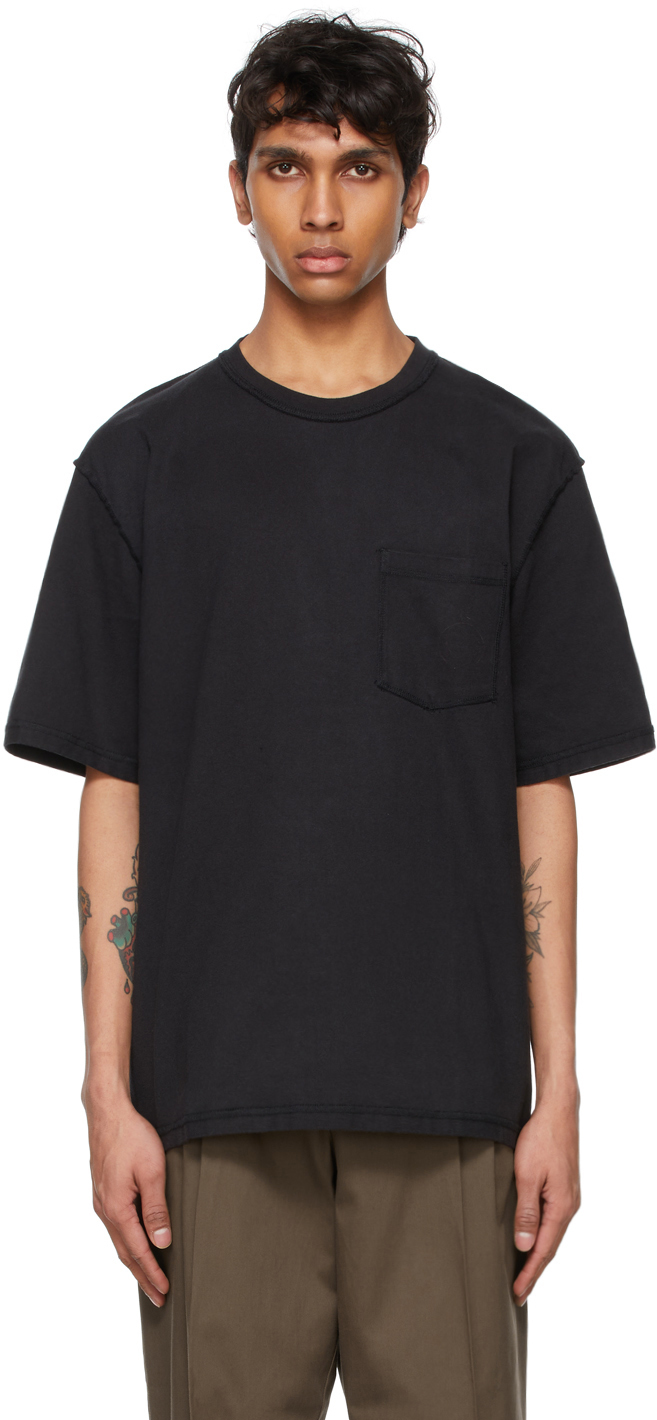 mfpen: Black Pocket T-Shirt | SSENSE