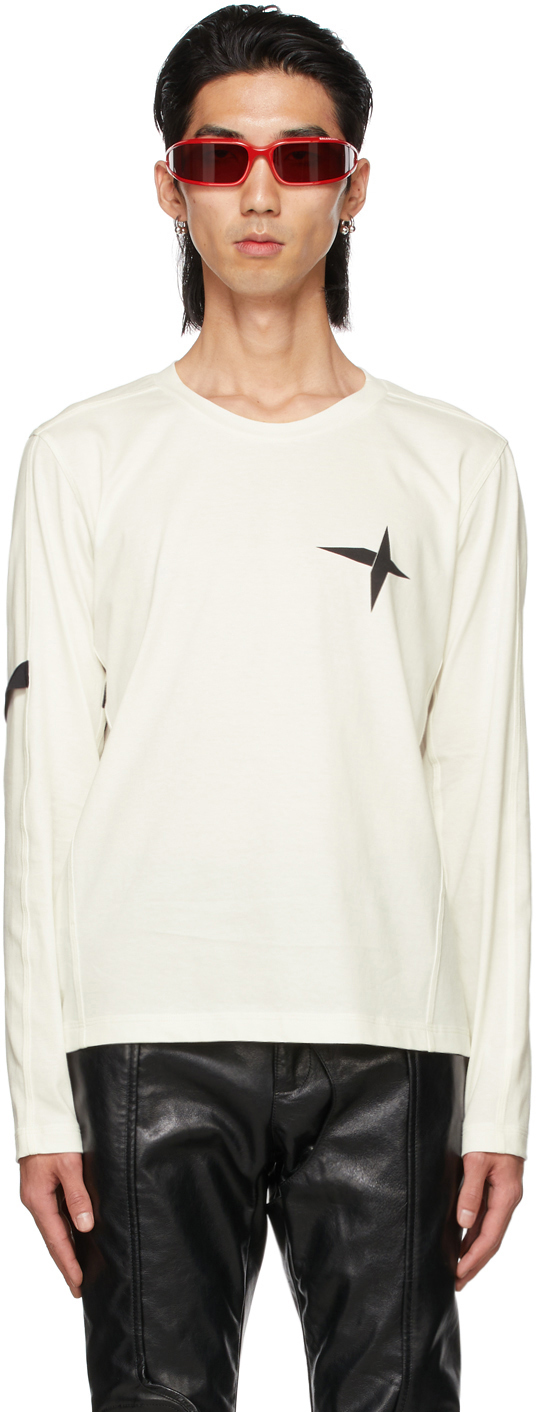 Click to view more detailed imagery on our partner's website Adyar Ssense Exclusive White Armband Long Sleeve T-shirt In Lt Ivory