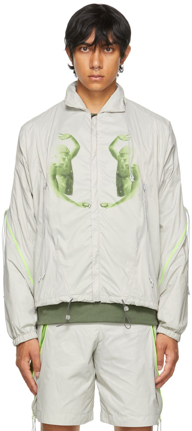 Saul Nash Grey Printed Flip Side Jacket