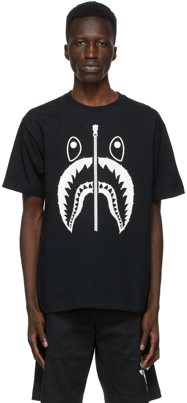 bape shark t shirt black