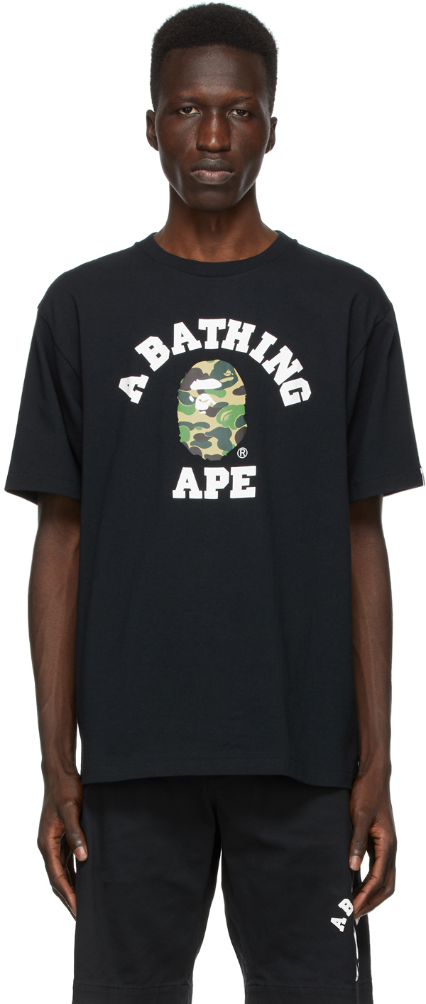 black and camo bape shirt