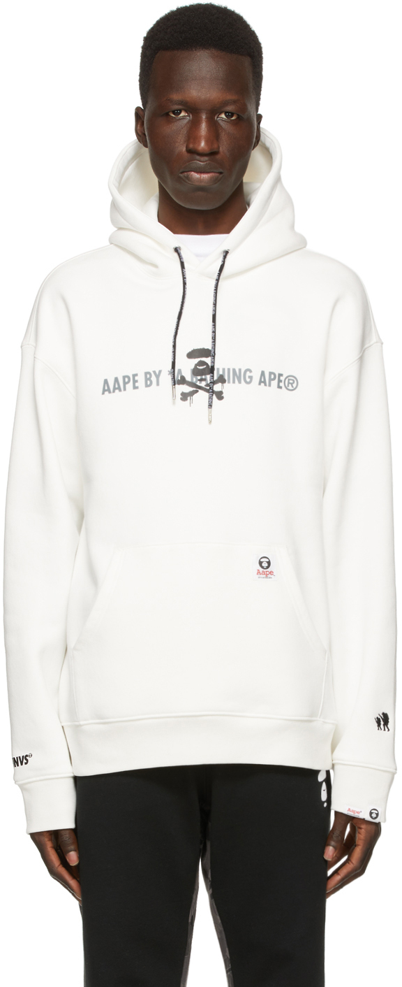 bathing ape white hoodie