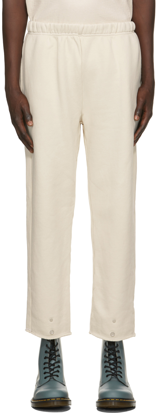 Les Tien: Off-White Heavyweight Front Snap Lounge Pants | SSENSE