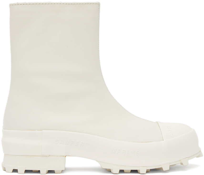 CamperLab: White Traktori Boots | SSENSE UK