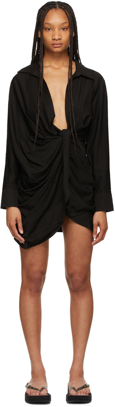 Femme Vêtements Robes Robes courtes et mini Robe la robe bahia Synthétique Jacquemus en coloris Noir 