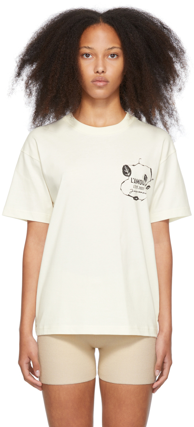 Jacquemus Off-White 'Le T-Shirt L'Amour' T-Shirt