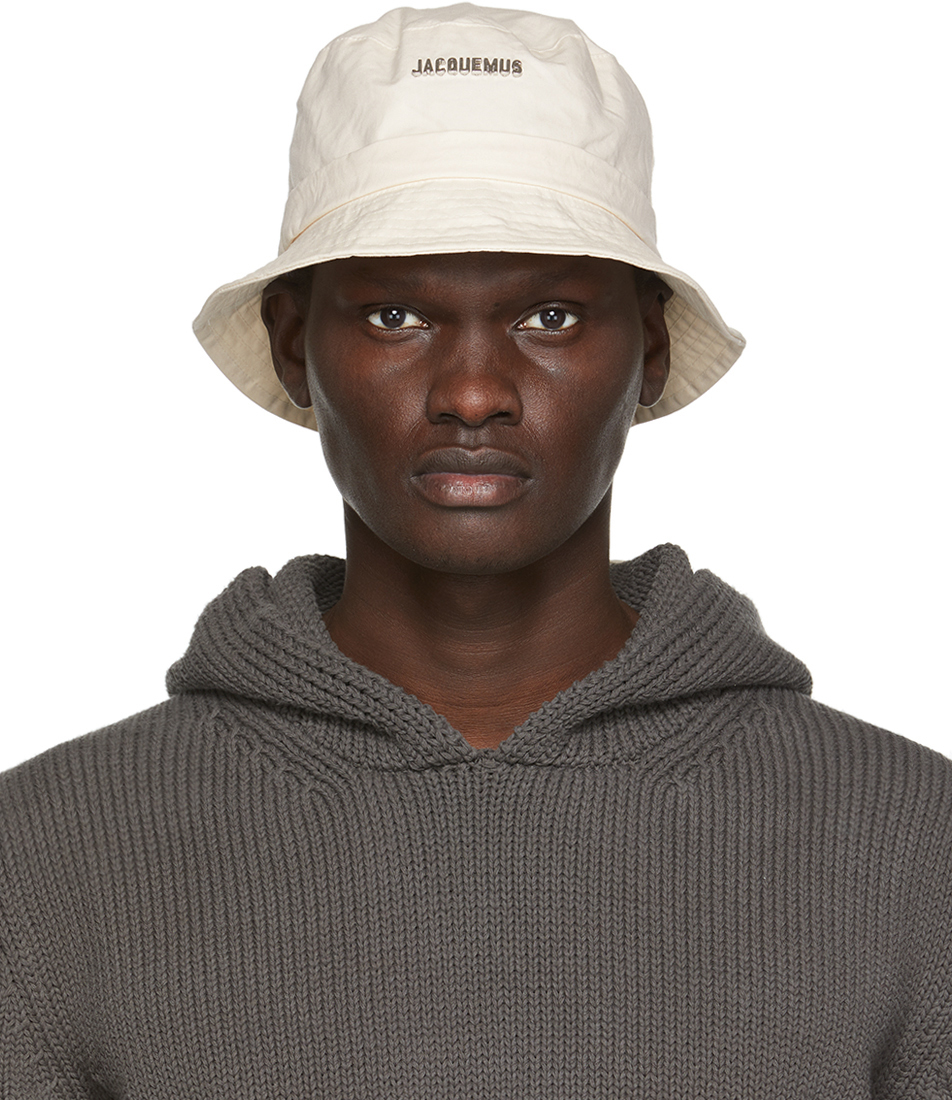 Jacquemus: Off-White 'Le Bob Gadjo' Bucket Hat | SSENSE UK