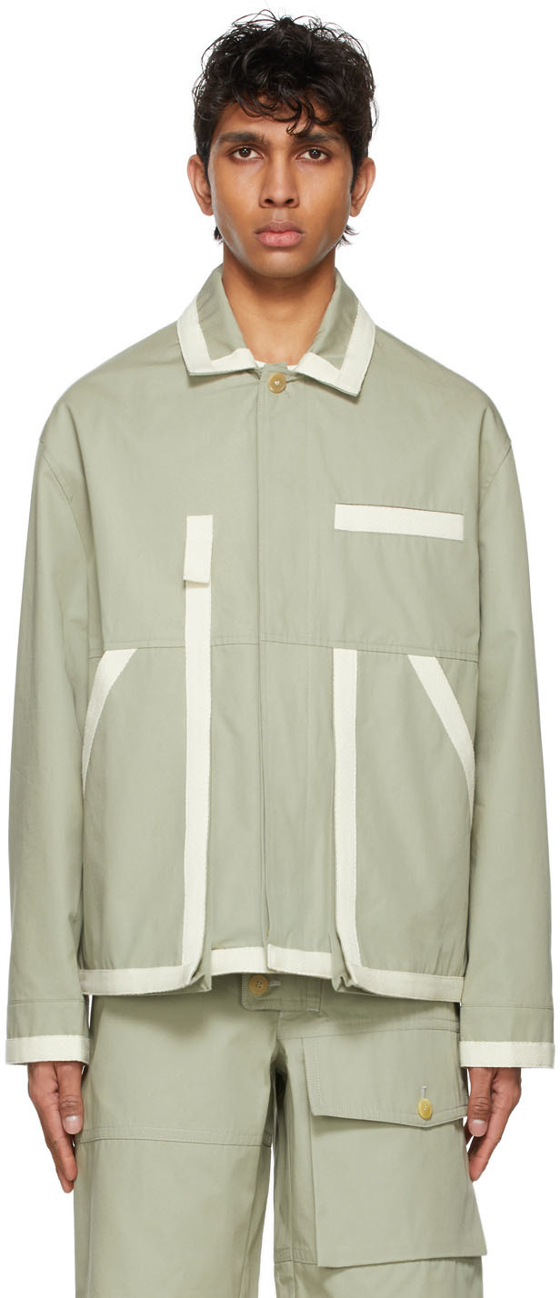 Grey 'Le Blouson' Jacket by Jacquemus on Sale
