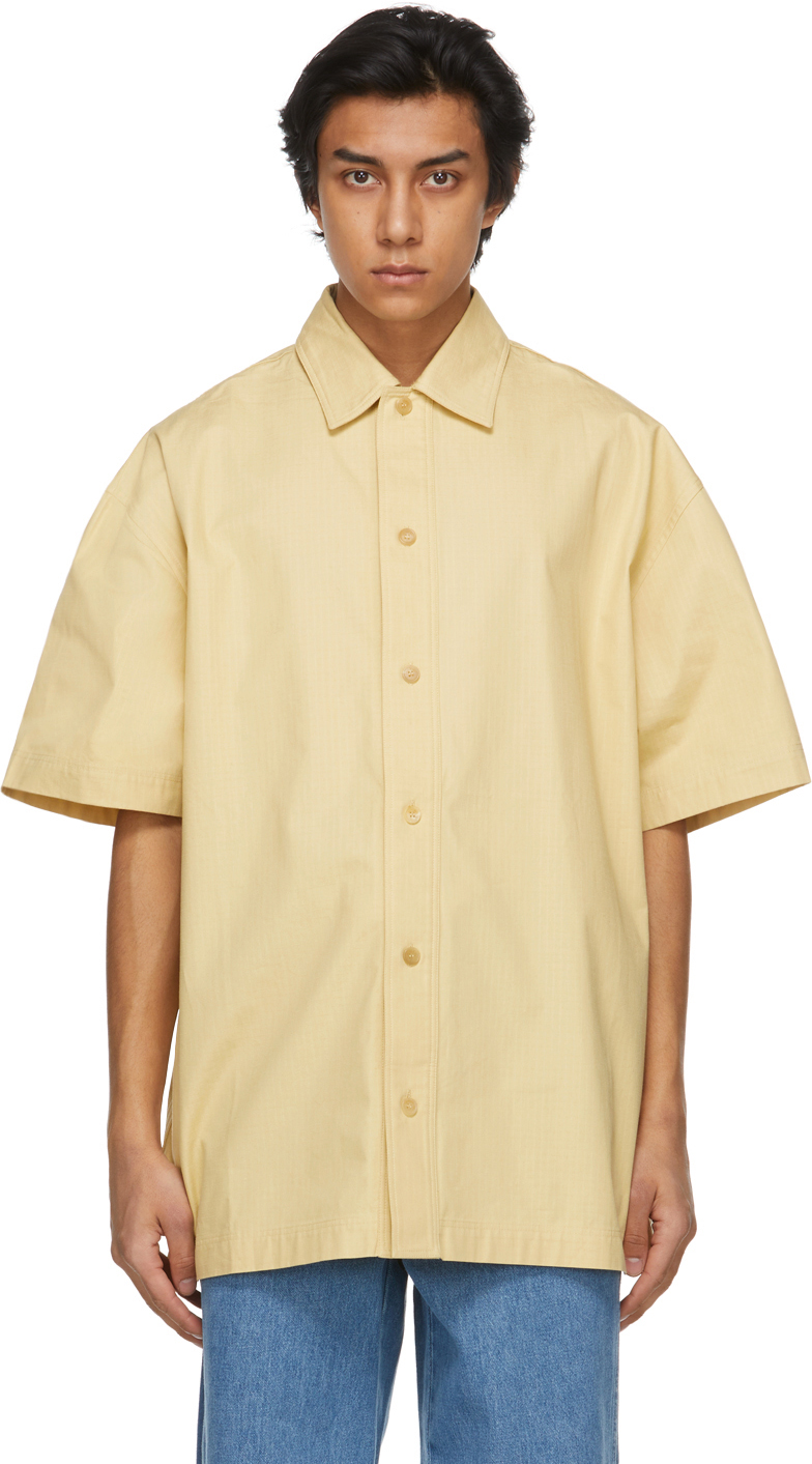 Jacquemus Yellow 'La Chemise Moisson' Short Sleeve Shirt