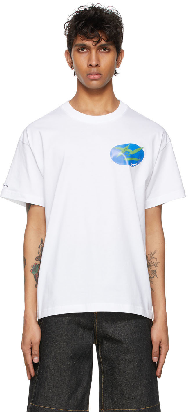 Jacquemus: White 'Le T-Shirt Haricots' T-Shirt | SSENSE