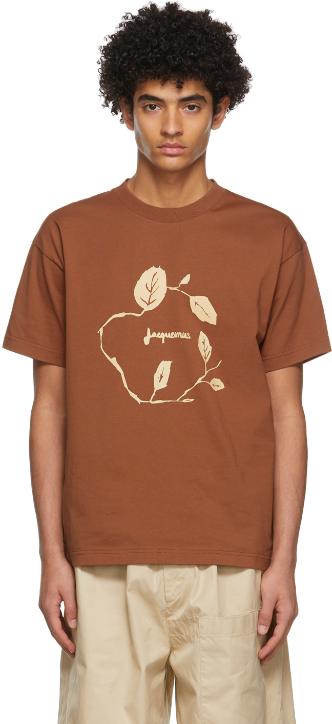 Jacquemus: Brown 'Le T-Shirt Jean' T-Shirt | SSENSE