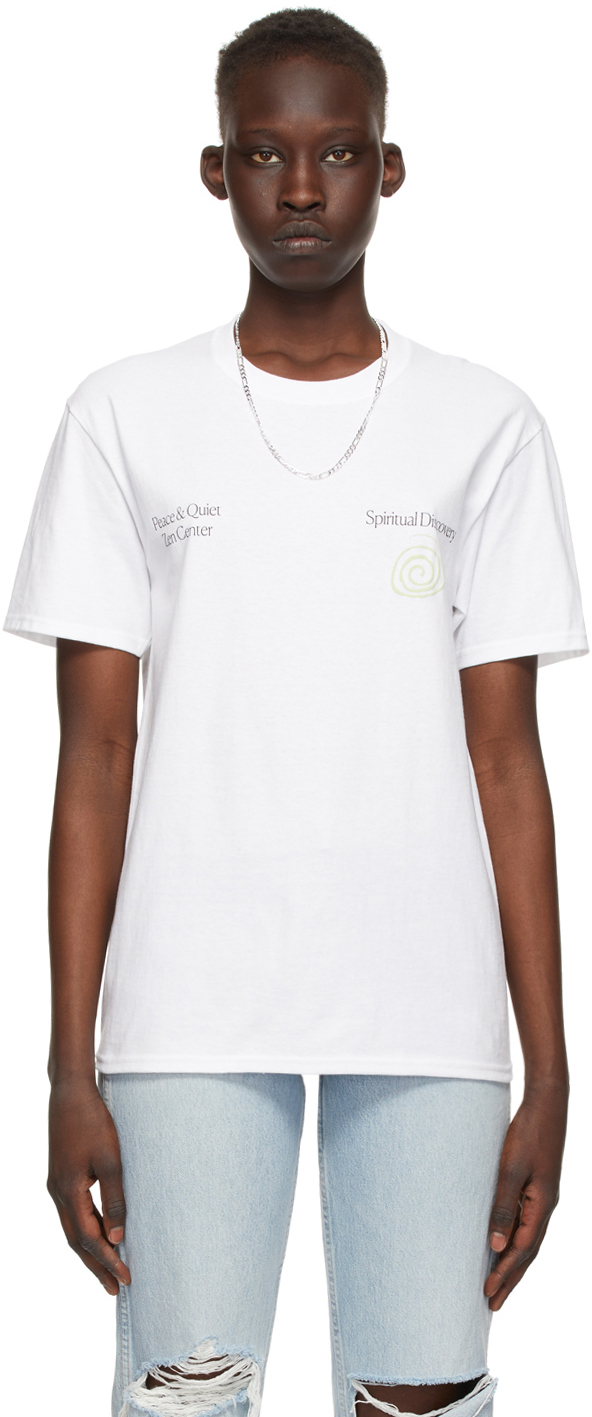 Museum of Peace & Quiet White Cotton 'Spiritual Discovery' T-Shirt