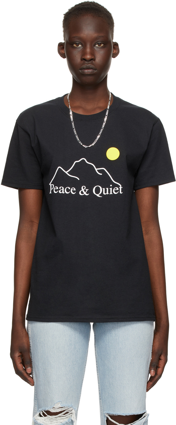 Museum Of Peace And Quiet Ssense Exclusive Black 'l'horizon' T-shirt