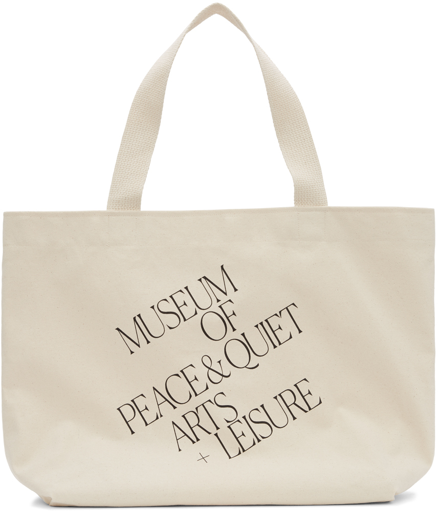 Museum Of Peace And Quiet Off-white 'arts + Leisure' Tote In Natural